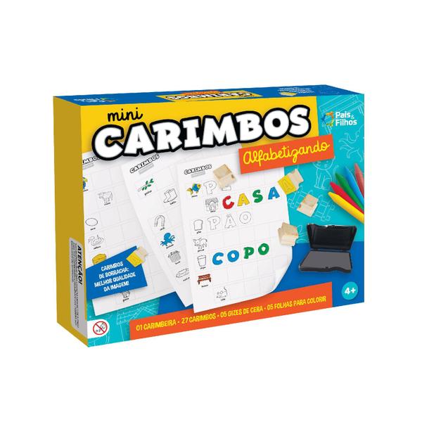 Carimbo Infantil Educativo Alfabetizando Pais e filhos Imagem de Carimbo Infantil Educativo Alfabetizando Pais e filhos