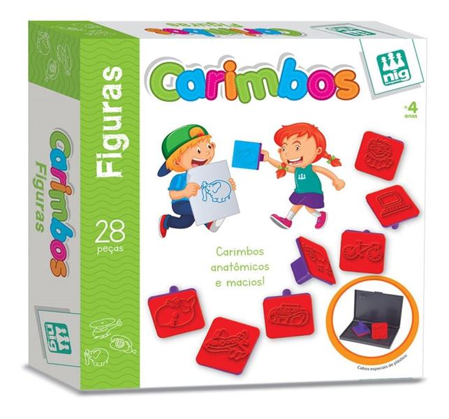 Imagem de Carimbo Infantil Figuras Veículos E Animais - Nig Brinquedos