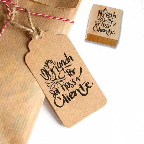 Carimbo OBRIGADA POR SER NOSSA CLIENTE decoração embalagem sacola kraft caixas envio entrega - Carimbos e Papel Imagem de Carimbo OBRIGADA POR SER NOSSA CLIENTE decoração embalagem sacola kraft caixas envio entrega