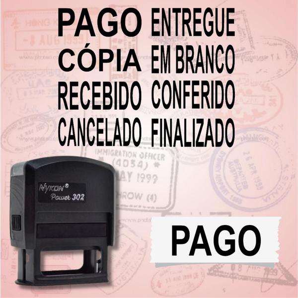 Carimbo pronto PAGO ENTREGUE RECEBIDO - Nykon Imagem de Carimbo pronto PAGO ENTREGUE RECEBIDO