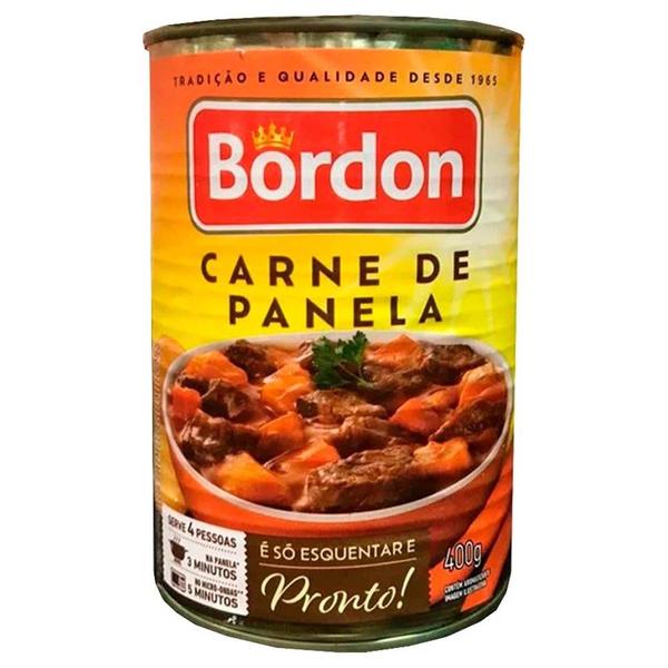 Carne Bovina Bordon em Cubos com Cenoura e Batata 400g - Embalagem com 24 Unidades Imagem de Carne Bovina Bordon em Cubos com Cenoura e Batata 400g - Embalagem com 24 Unidades