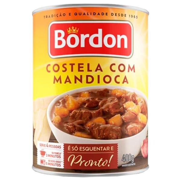 Carne Bovina em Conserva Bordon Costela com Mandioca 400g - Embalagem com 24 Unidades Imagem de Carne Bovina em Conserva Bordon Costela com Mandioca 400g - Embalagem com 24 Unidades