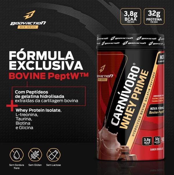 Imagem de Carnívoro Whey Isolado Prime 900g + Maltodextrina 1kg Body Action