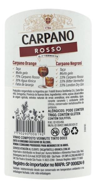 Imagem de Carpano Vermouth Classico Rosso 950Ml