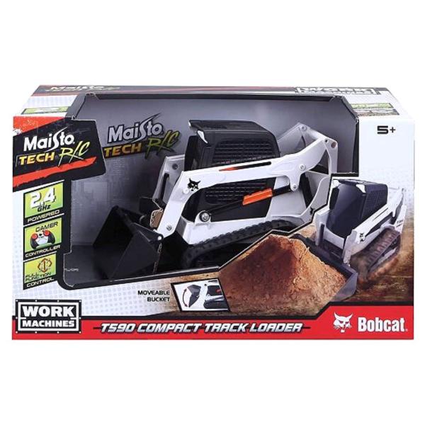 Imagem de Carregadeira Controle Remoto Bobcat T590 Work Machines R/C Branco Maisto 82183