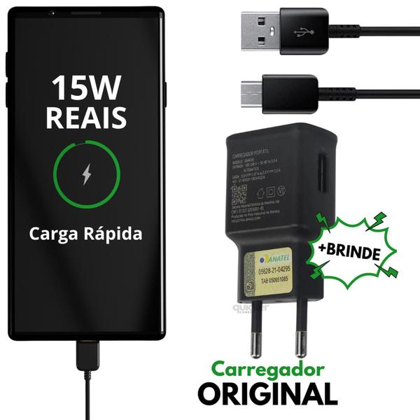 Imagem de Carregador 15w Turbo Tipo C Original Samsung A11 A12 A12 Dual A13 A14 A14 5G A15 5G A16 5G Preto