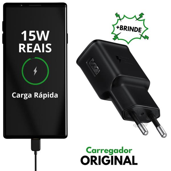 Imagem de Carregador 15w Turbo Tipo C Original Samsung A11 A12 A12 Dual A13 A14 A14 5G A15 5G A16 5G Preto