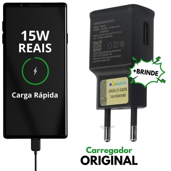 Imagem de Carregador 15w Turbo Tipo C Original Samsung A14 A14 5G Preto