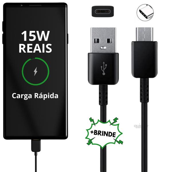 Imagem de Carregador 15w Turbo Tipo C Original Samsung S10 S10 LITE S10+ S10e Preto