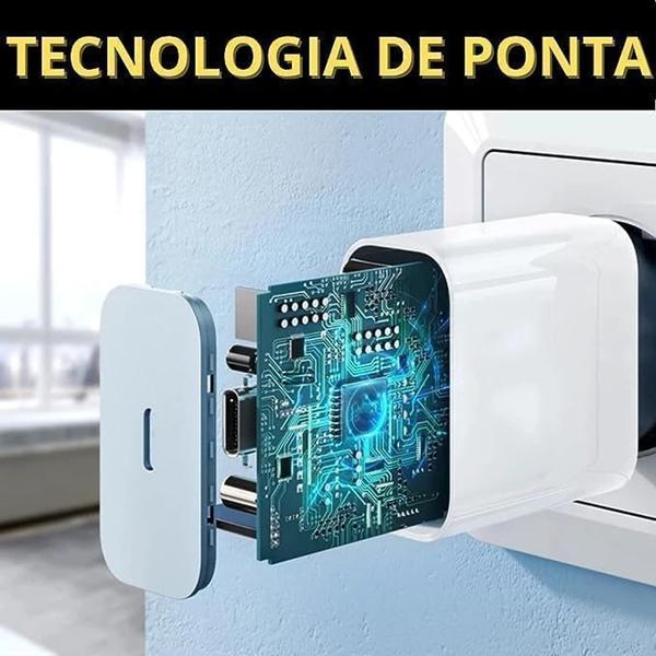 Imagem de Carregador 20W Turbo Fonte USB-C Cabo 1M Compatível Iphone 15 15 pro 15 pro max 15 plus - Original