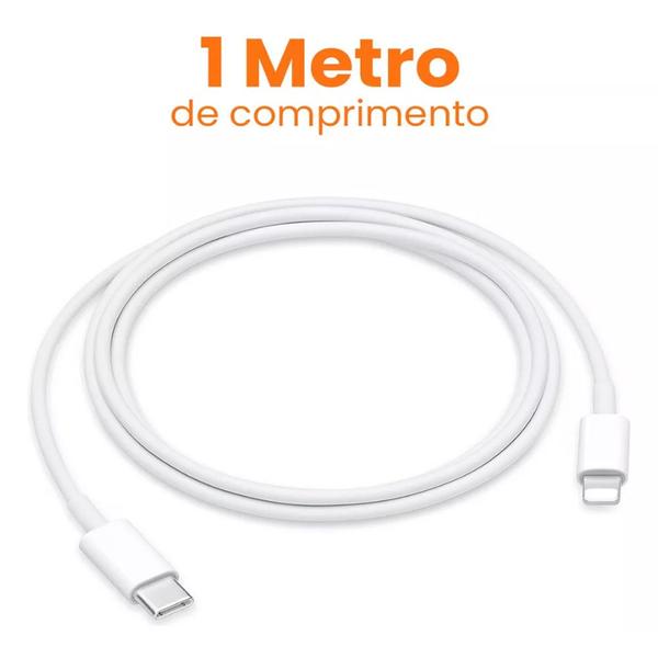 Imagem de Carregador 20W Turbo Fonte USB-C + Cabo 1M Compatível Iphone SE / X / XR/ 11 / 12/ 13 Mini Pro Max