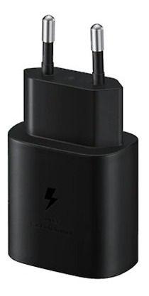 Carregador 25W Samsung C+C Preto Compatível Z Fold3 Original Imagem de Carregador 25W Samsung C+C Preto Compatível Z Fold3 Original