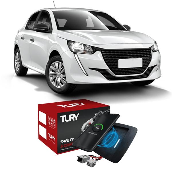 Carregador Automotivo por Indução (Sem Fio) para Peugeot 208 2021 2022 2023 para Android e IOS Tury - ICharger 1.0 H Imagem de Carregador Automotivo por Indução (Sem Fio) para Peugeot 208 2021 2022 2023 para Android e IOS Tury - ICharger 1.0 H
