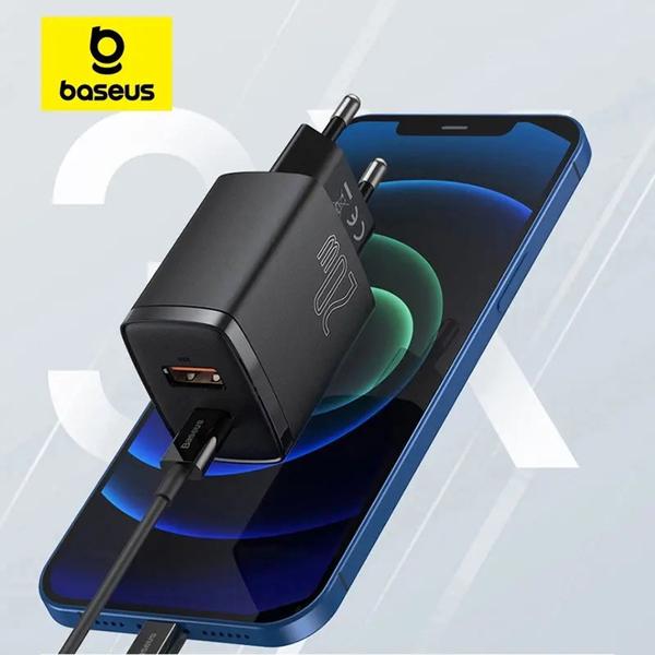 Imagem de Carregador Baseus 20W USB Tipo C Duplo Carregamento