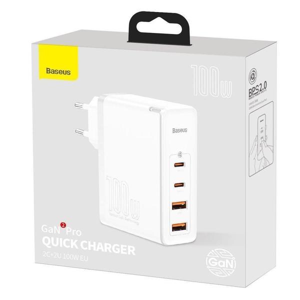 Imagem de Carregador Baseus Gan2 Pro 100W Rápido Usb Tipo C De Parede