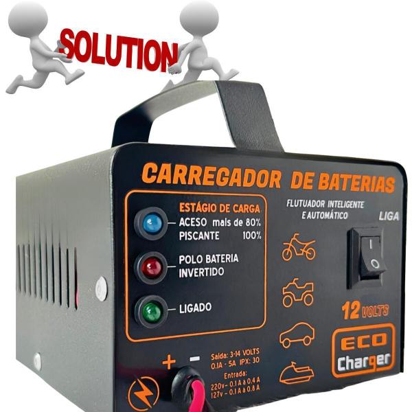 Imagem de Carregador Bateria 12V 5A Auto Inteligente Flutuador