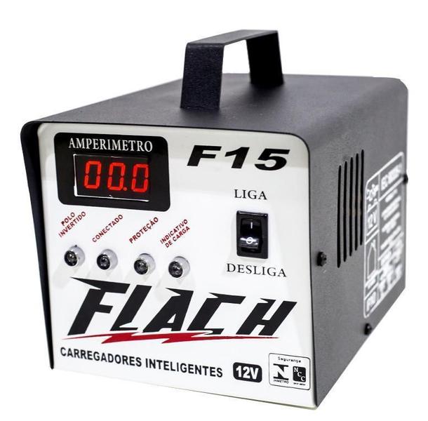 Imagem de Carregador Bateria 15Amp 12V Inteligente Com Aux Part F15