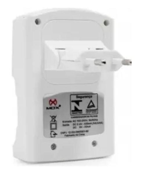 Imagem de Carregador Bateria Mox MO-CP52 c/4 AAA 1000mAh + 4 Pilhas