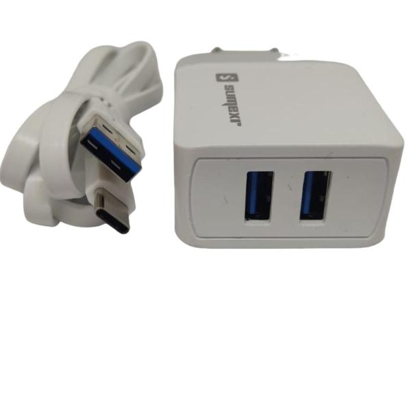 Imagem de Carregador + CABO 3.4A 2 USBs COM CASE  SUMEXR