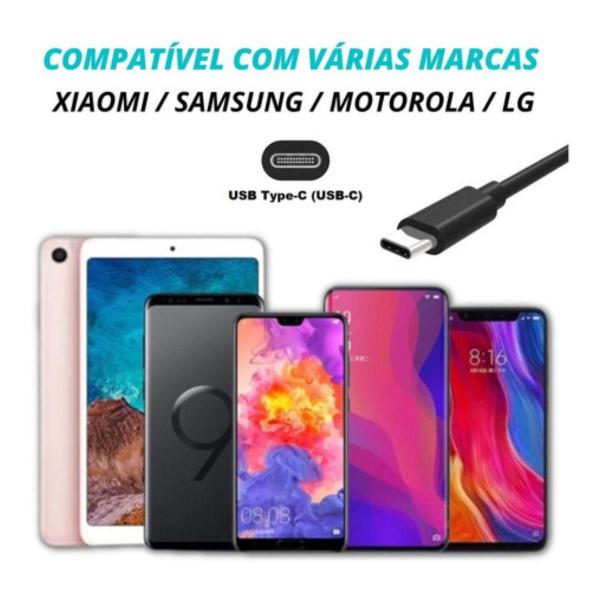 Imagem de Carregador Celular Preto Compatível Com Multi E Lite