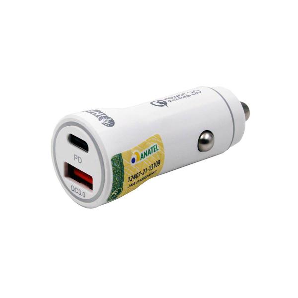 Imagem de Carregador Celular Turbo Veicular USB Tipo C Qc 3.0 para Carro Haiz HZ-AC5VC