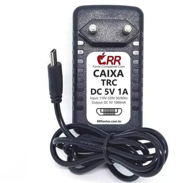 Imagem de Carregador Compatível Com Caixa Amplificada TRC DC 5V 1000mA TRC 5507 TRC 5508