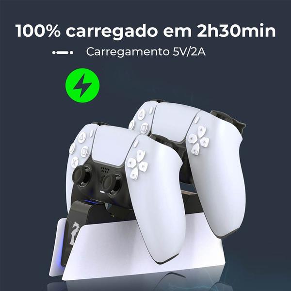 Imagem de Carregador Compatível Com Ps5 Duplo Kingster Controle Compatível Com Playstation 5 Dualsense