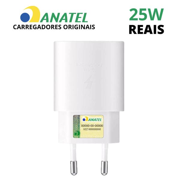 Imagem de Carregador compatível com Samsung Turbo 25w a03 a04 a05 a10 a11 a12 a13 a14 a15