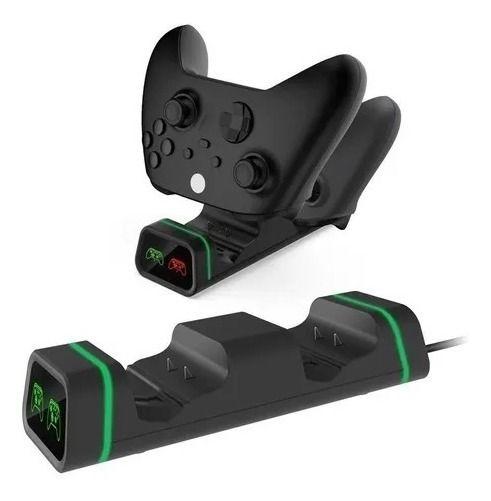 Imagem de Carregador Compatível Controle Xbox + 2 Baterias 800mah One Series S/x