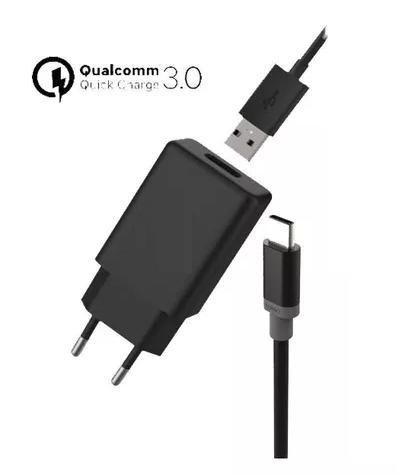 Imagem de Carregador compativel Motorola Turbo Power 15W Tipo usb-c c/ Cabo Preto