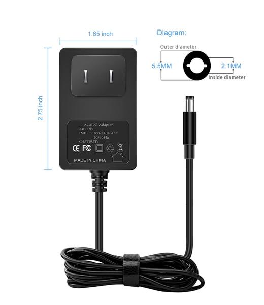 Imagem de Carregador de adaptador AC DC 12V 2A para Sunpin, Sylvania, Philips