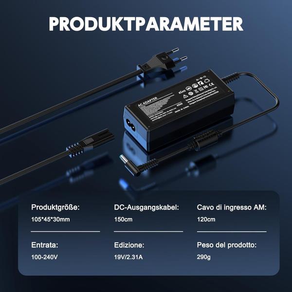 Imagem de Carregador de adaptador de laptop 45 W 19,5 V 2,31 A para Hp Stream 11 13 14