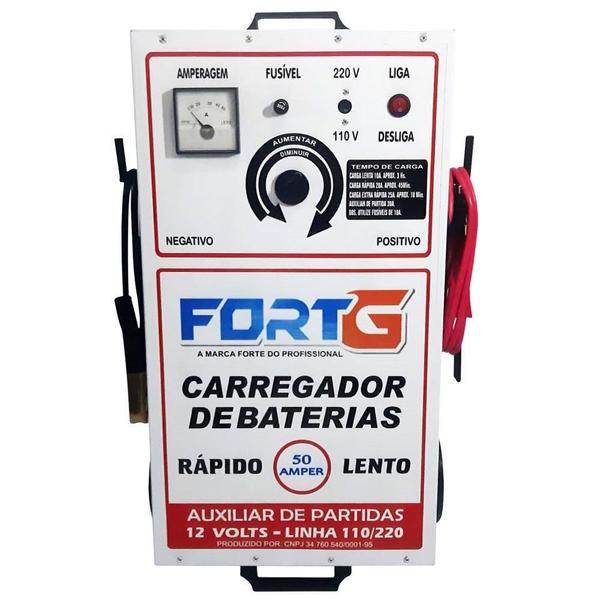 Imagem de Carregador de Bateria 50A 110/220V com Auxiliar de Partidas