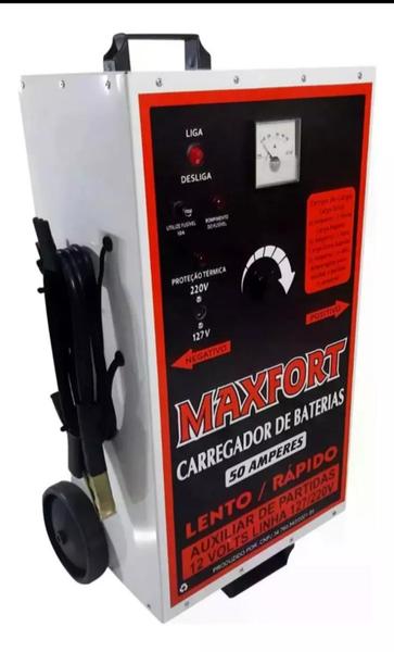 Imagem de Carregador de bateria automotivo inteligente 12v 50 ah maxfort