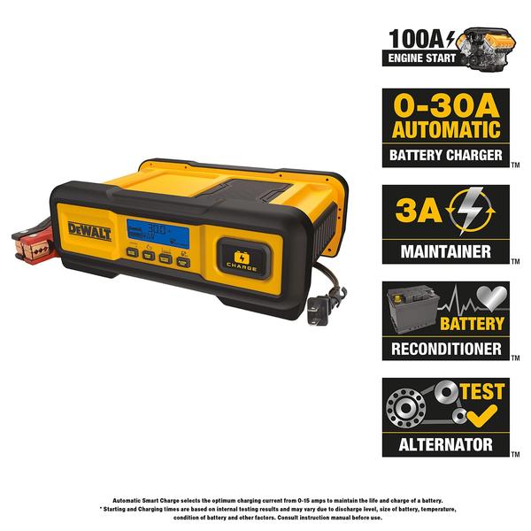 Imagem de Carregador de bateria DEWALT DXAEC100 30A Maintainer 3A 100A Start