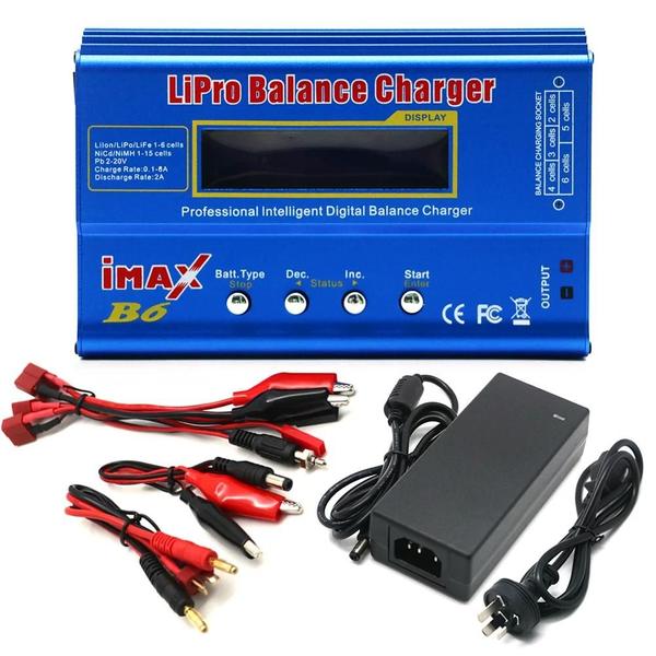 Imagem de Carregador de Bateria Digital IMAX B6 80W - Lipo, NiMH, Li-ion e NiCd - com Adaptador 12V 5A para Carro