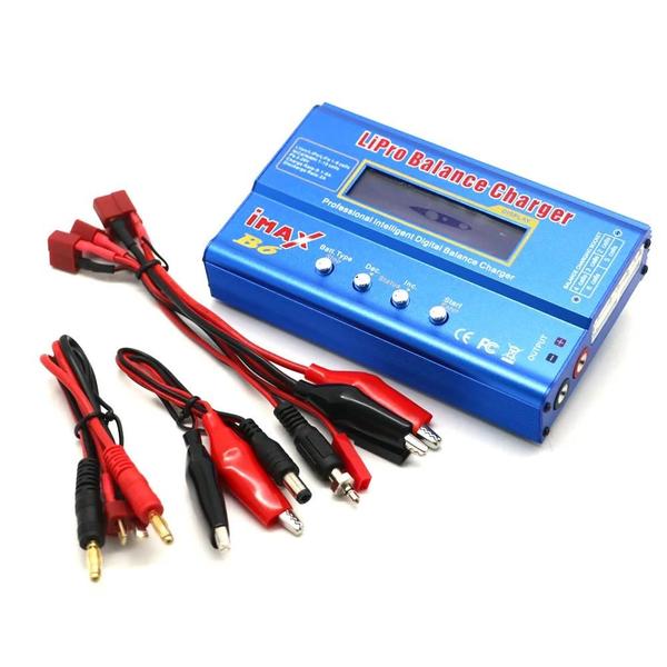 Imagem de Carregador de Bateria Digital IMAX B6 80W - Lipo, NiMH, Li-ion e NiCd - com Adaptador 12V 5A para Carro