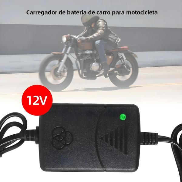 Imagem de Carregador de Bateria Inteligente 12V 1300mAh - Universal para Carro, Caminhão e Motocicleta