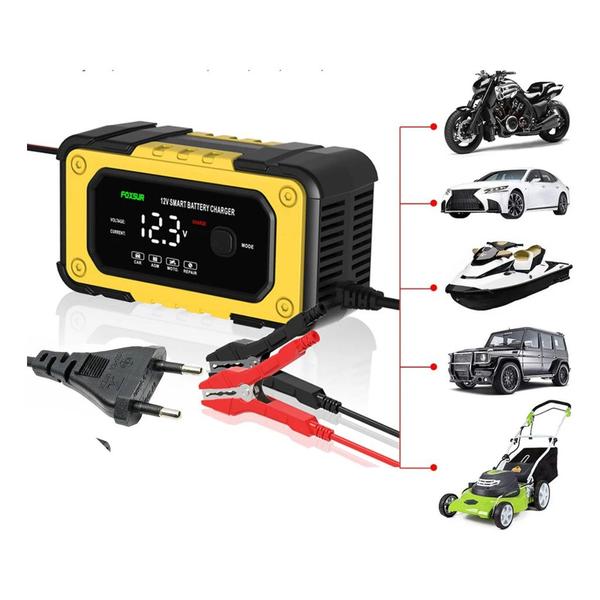 Imagem de Carregador De Bateria Inteligente Automático Carro Moto Caminhonete 12v