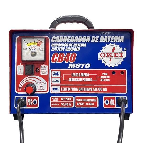 Imagem de Carregador de bateria para Moto 40A 12V CB-40 OKEI