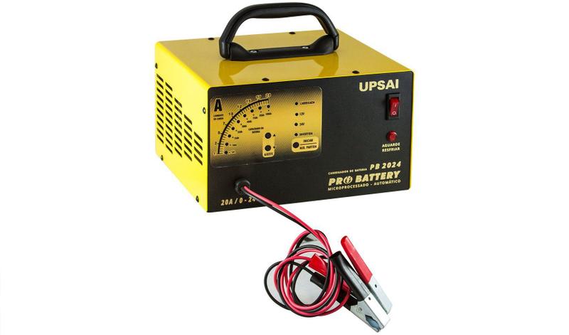 Imagem de Carregador de Baterias 20A 0 a 24V Bivolt com Auxiliar de Partida - UPSAI-PB2024