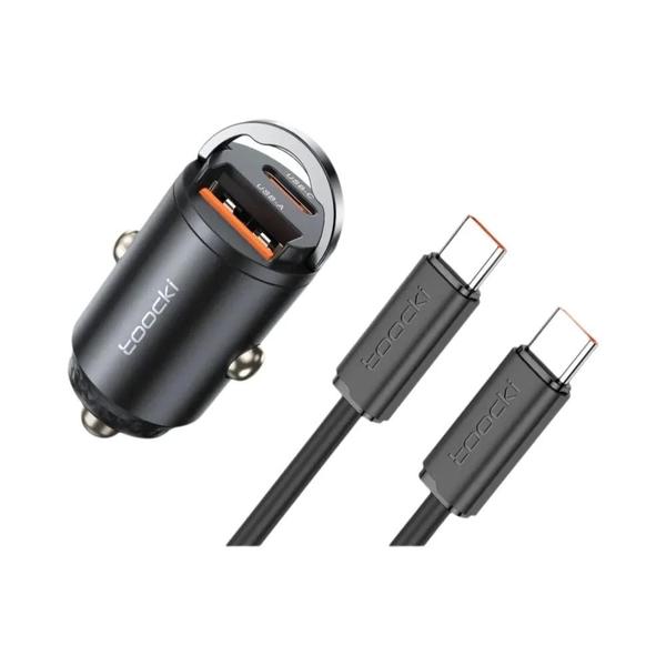 Imagem de Carregador de Carro 33W Mini PD QC3.0 - Carga Rápida USB Tipo C para iPhone 15 e Xiaomi