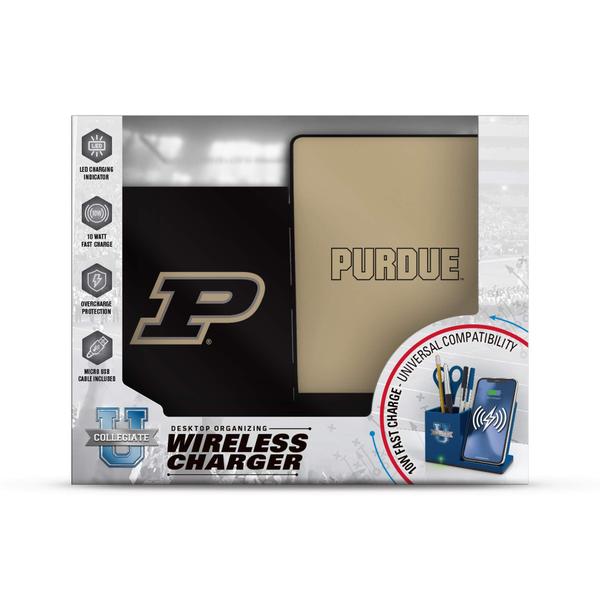 Imagem de Carregador de celular sem fio e organizador de mesa SOAR NCAA Purdue Boilermakers