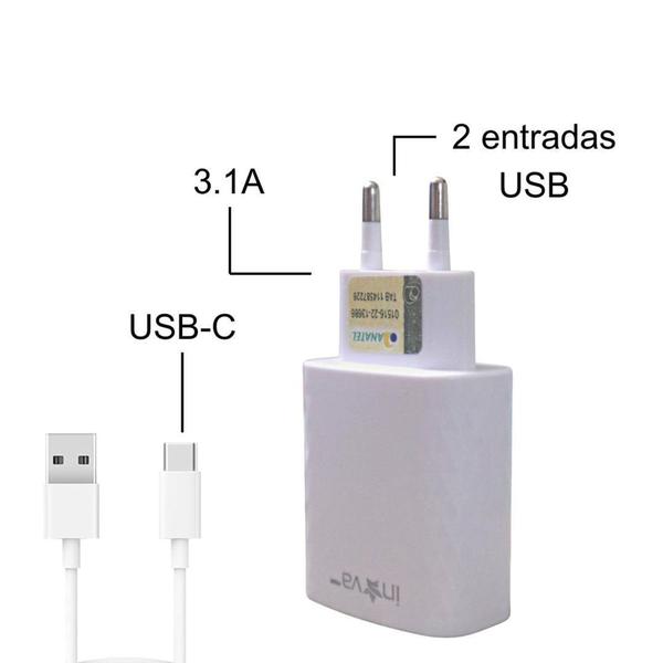 Imagem de Carregador de Celular USB-C / USB 3.0  - Inova