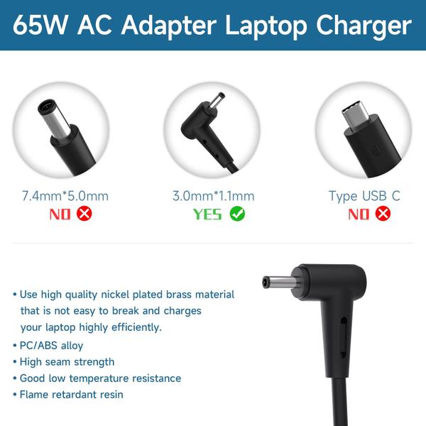 Imagem de Carregador de laptop 65W 19V 3.42A para Samsung Galaxy Book Flex 2