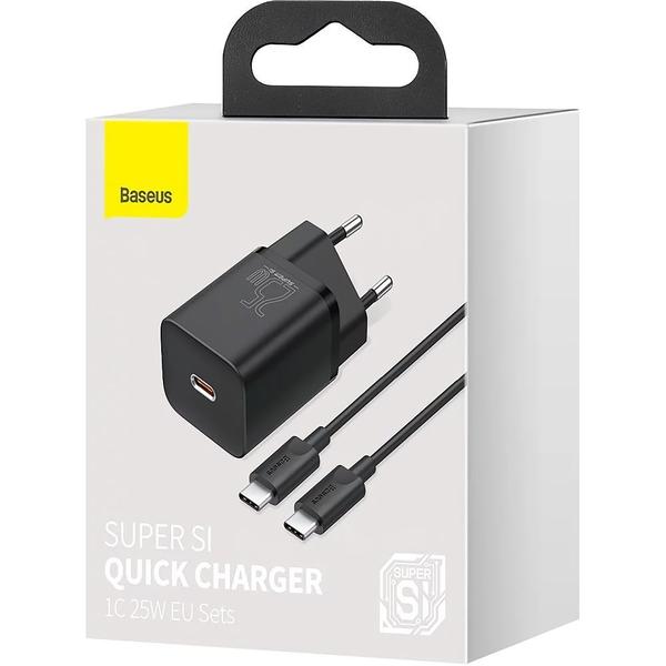 Imagem de Carregador de Parede Baseus Super Si TZCCSUP-L01 com Cabo USB-C - Preto