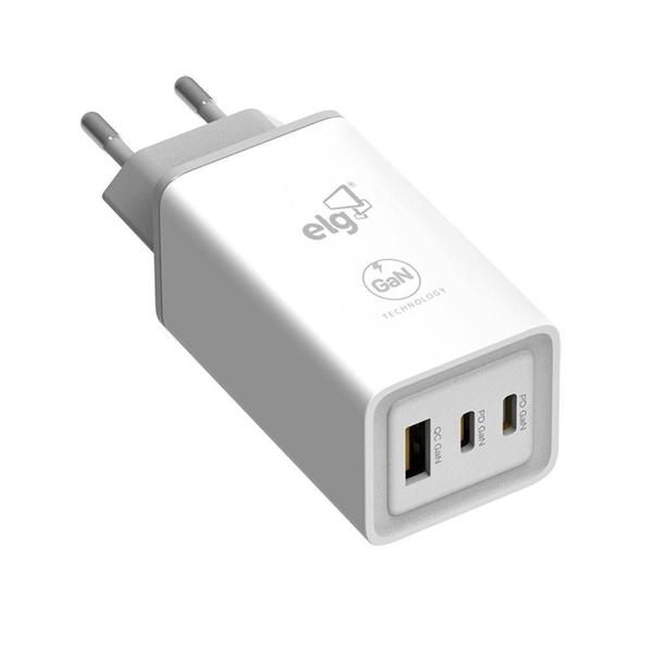 Imagem de Carregador De Parede Elg Universal 3X Usb 65W Novo