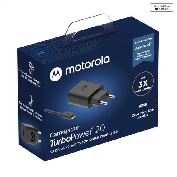 Imagem de Carregador De Parede Motorola Turbo Power 20w - Micro Usb