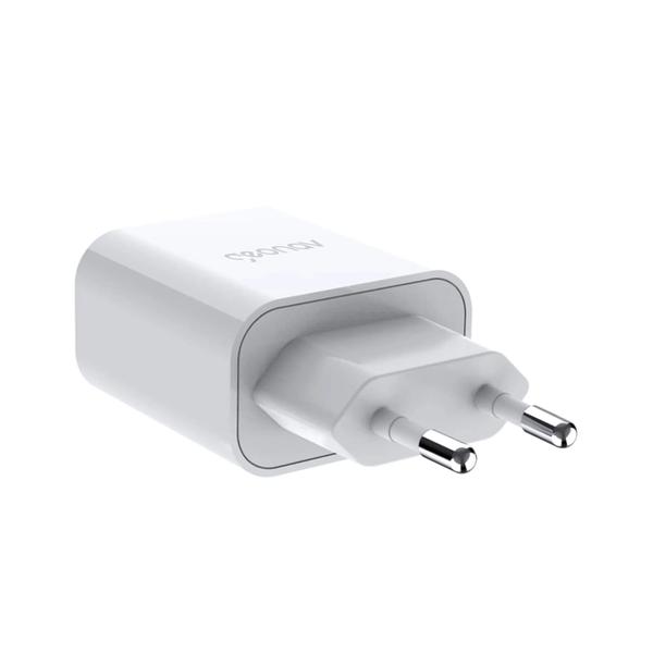 Imagem de Carregador de Parede Turbo 20W Duo USB USB-C QC 3.0 Branco Geonav - CH20PDQC