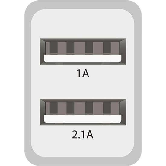 Imagem de Carregador de Parede Universal WC124E Branco 2P USB ELG